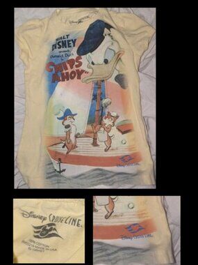 Disney Cruise Line "Chips Ahoy" Donald Duck With Chip and Dale Girls Top M